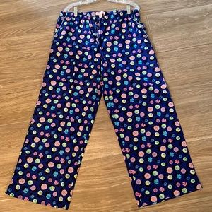 Women PJ Beach Pants Beach umbrella Print New Size L